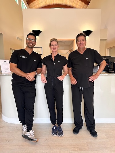 Dr. Davek Sharma, Sara Levene, APRN, BC, and Dr. Joseph Mazza