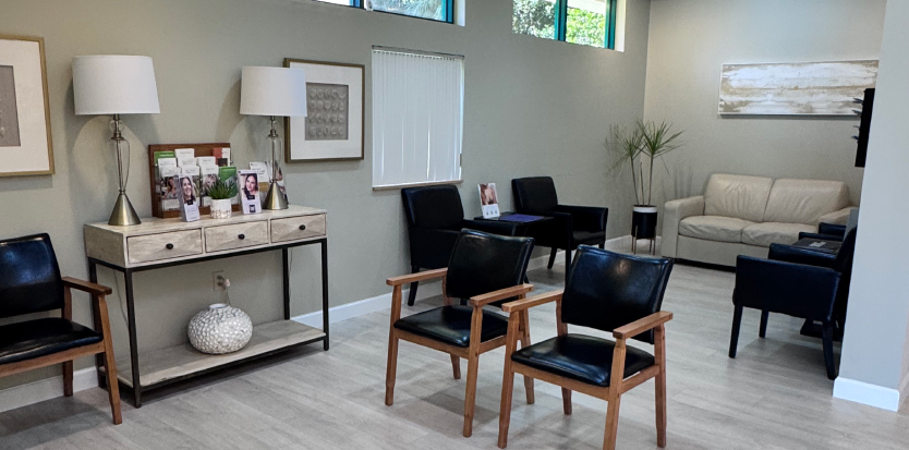 Front desk and reception area