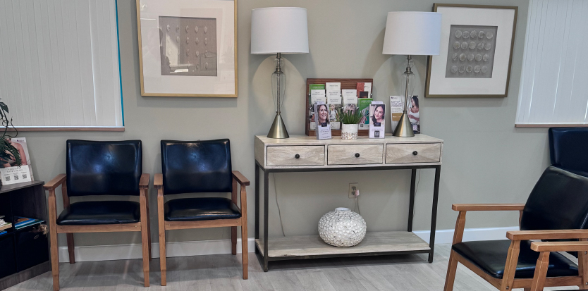 Front desk and reception area