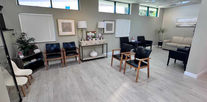 Front desk and reception area